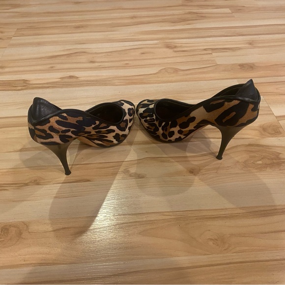 Giuseppe Leopard Print Open Toe Pumps Size 36 - Picture 5 of 10